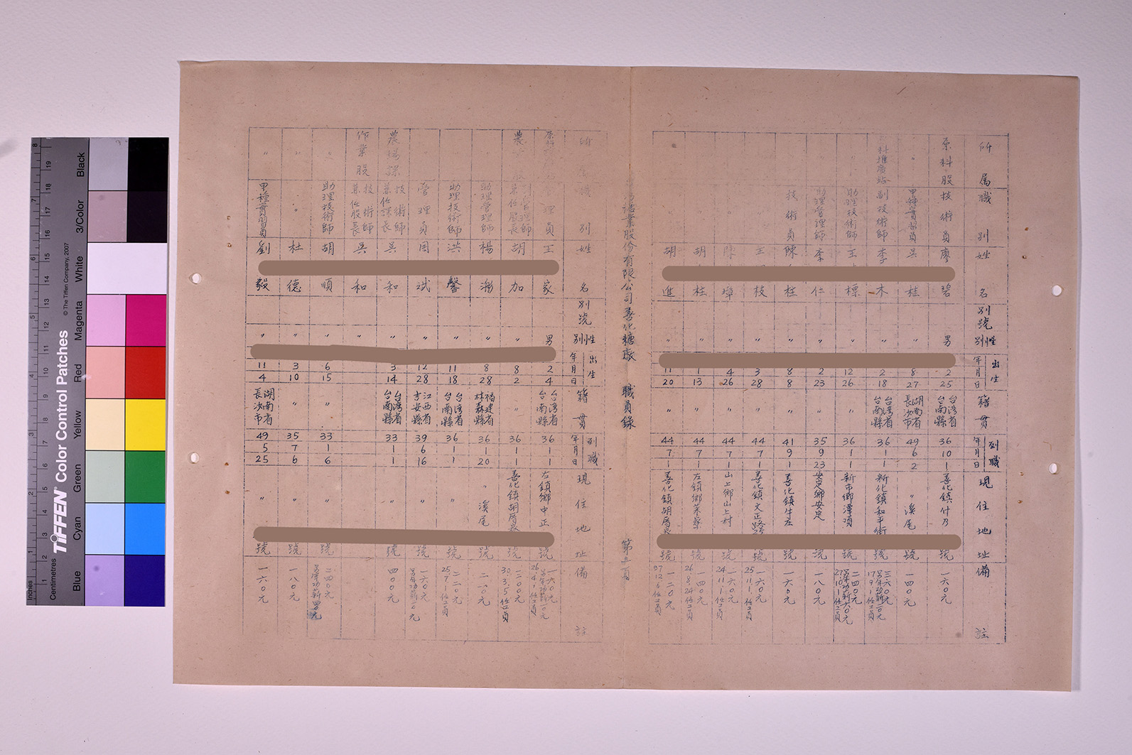 3419-3-善化糖廠職員錄510630_ 內頁6