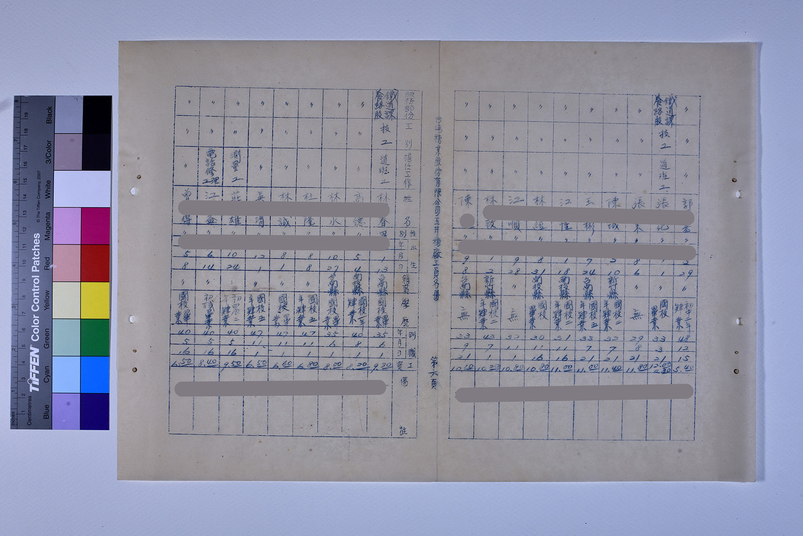 3419-19-玉井糖廠工員名冊520131_ 內頁13