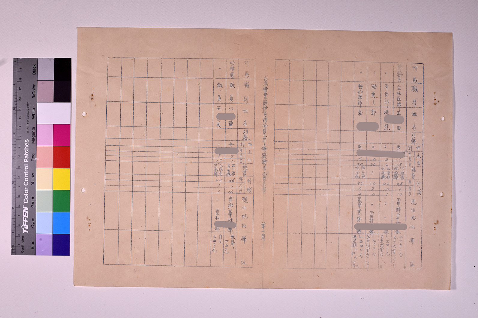 3419-8-玉井糖廠聘用人員名冊510630_ 內頁1