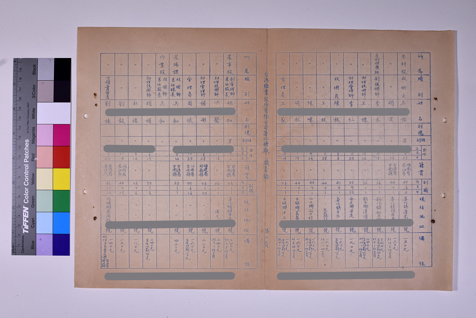 3419-12-善化糖廠職員錄511230_ 內頁4