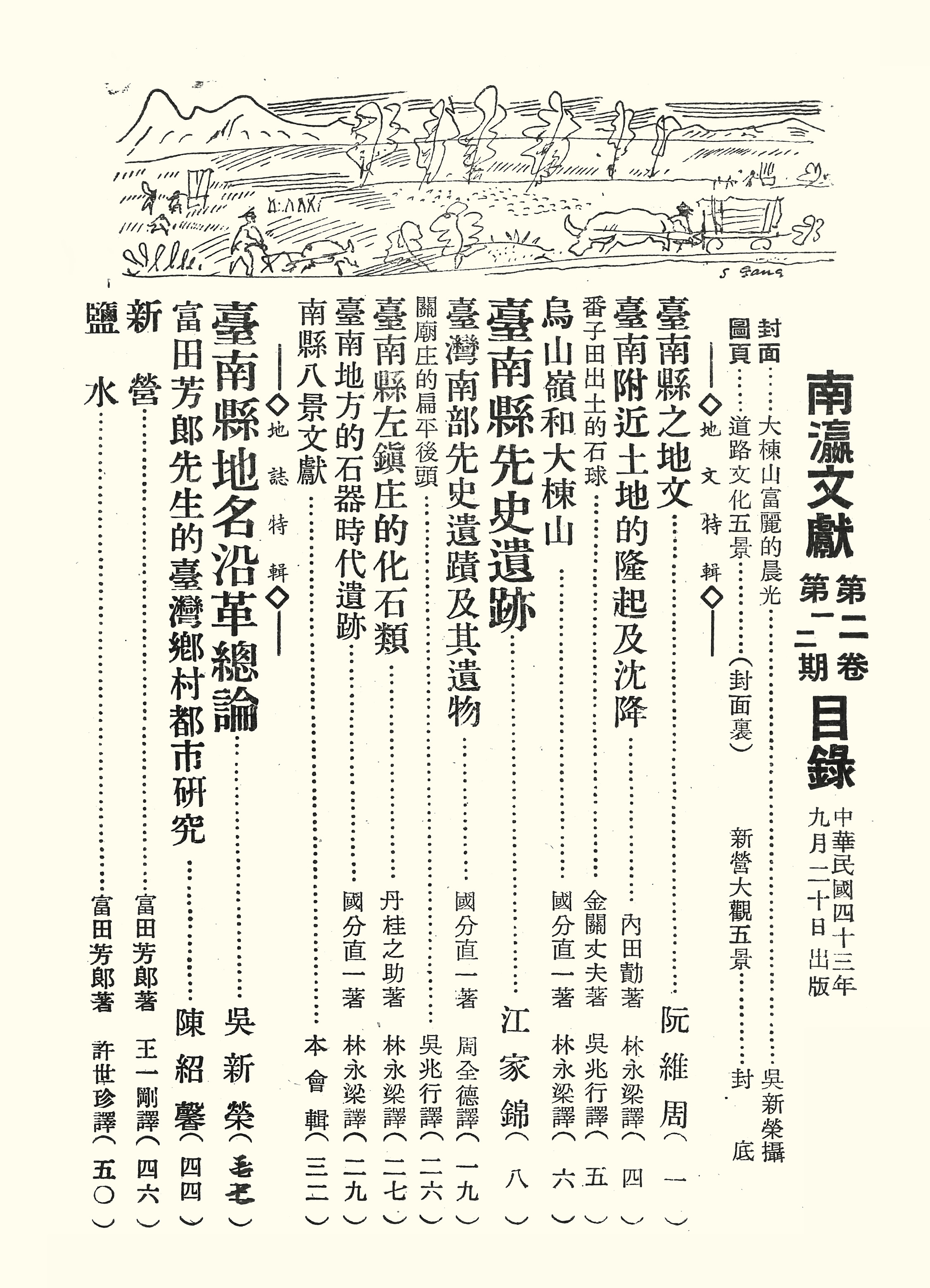 目錄頁