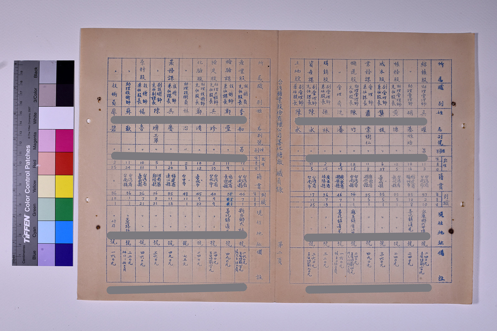 3419-12-善化糖廠職員錄511230_ 內頁5