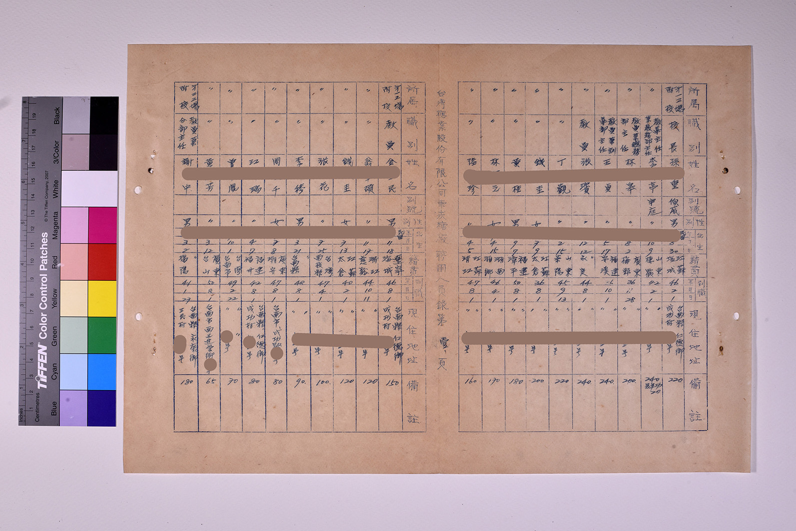 3419-4-車崁糖廠聘用人員名冊5106_ 內頁2