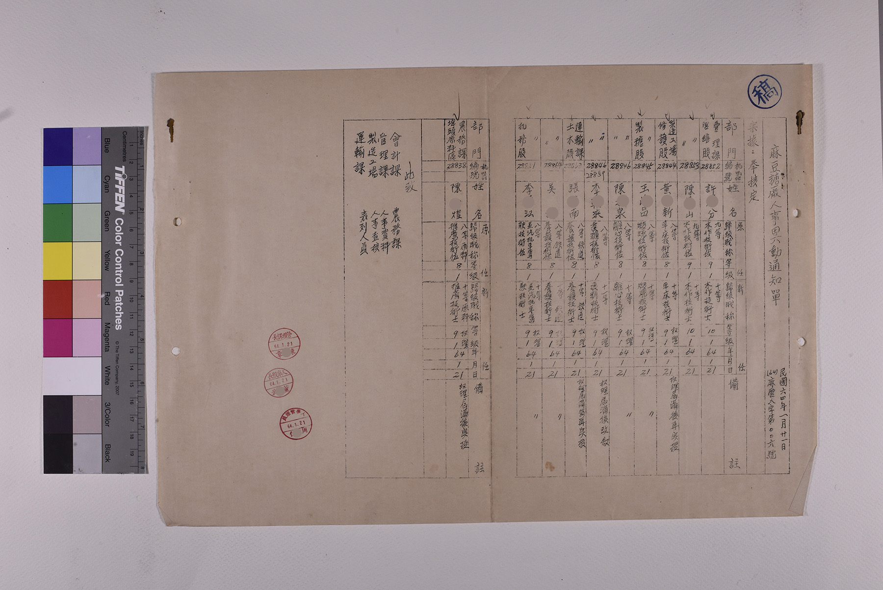 人事異動通知單006號工作考評表_頁1
