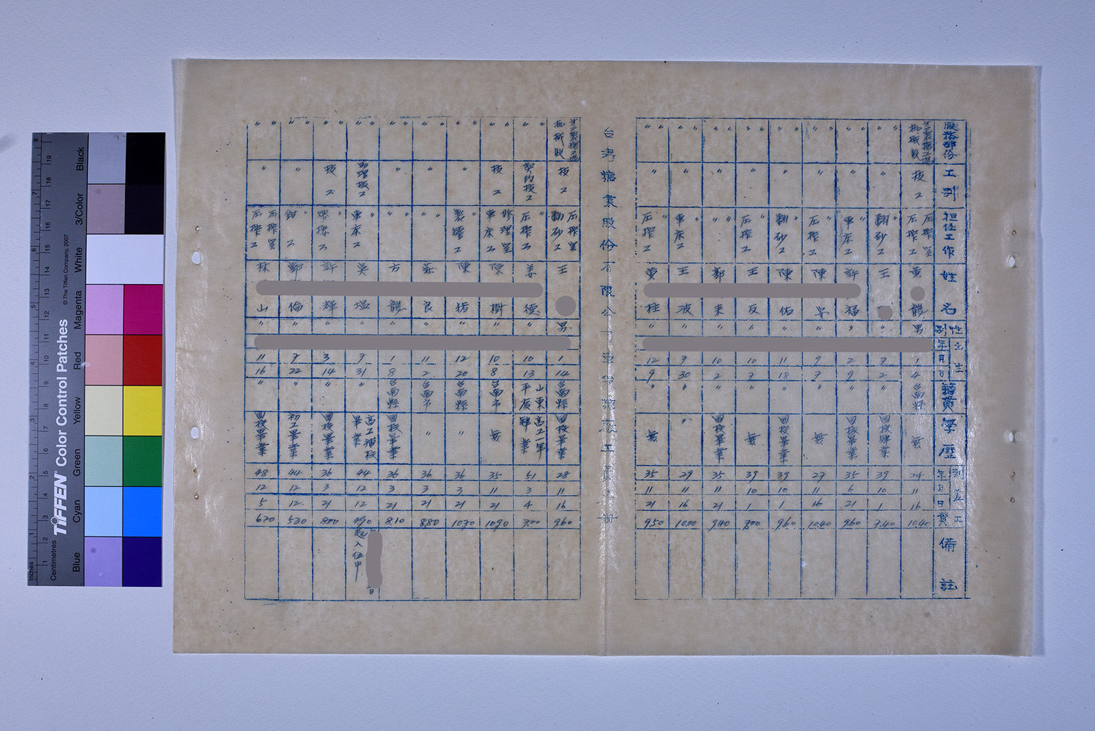 3419-16-車崁糖廠聘用工員名冊5112_ 內頁33