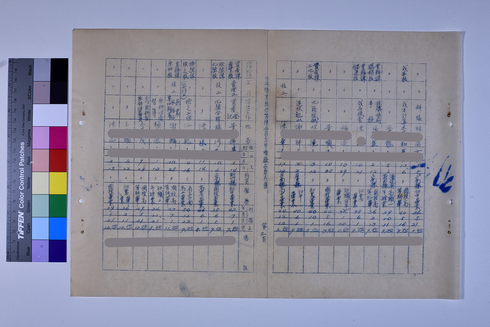 3419-19-玉井糖廠工員名冊520131_ 內頁3