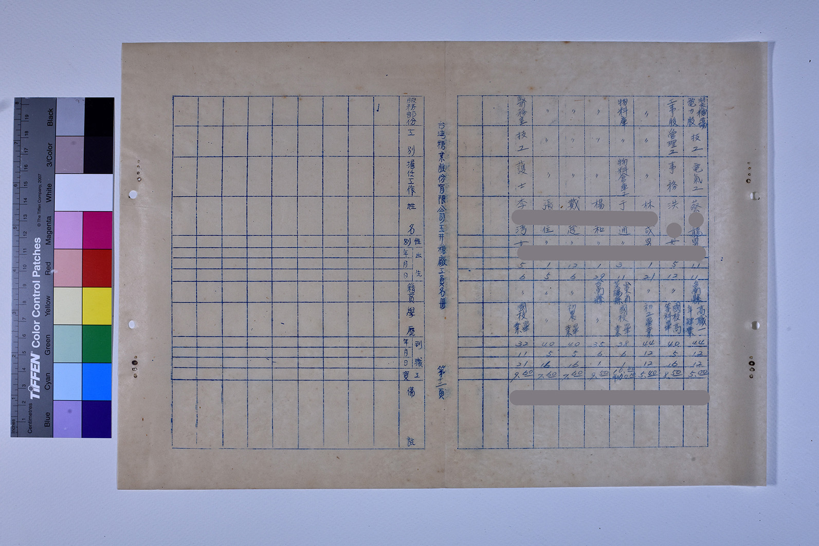 3419-19-玉井糖廠工員名冊520131_ 內頁11